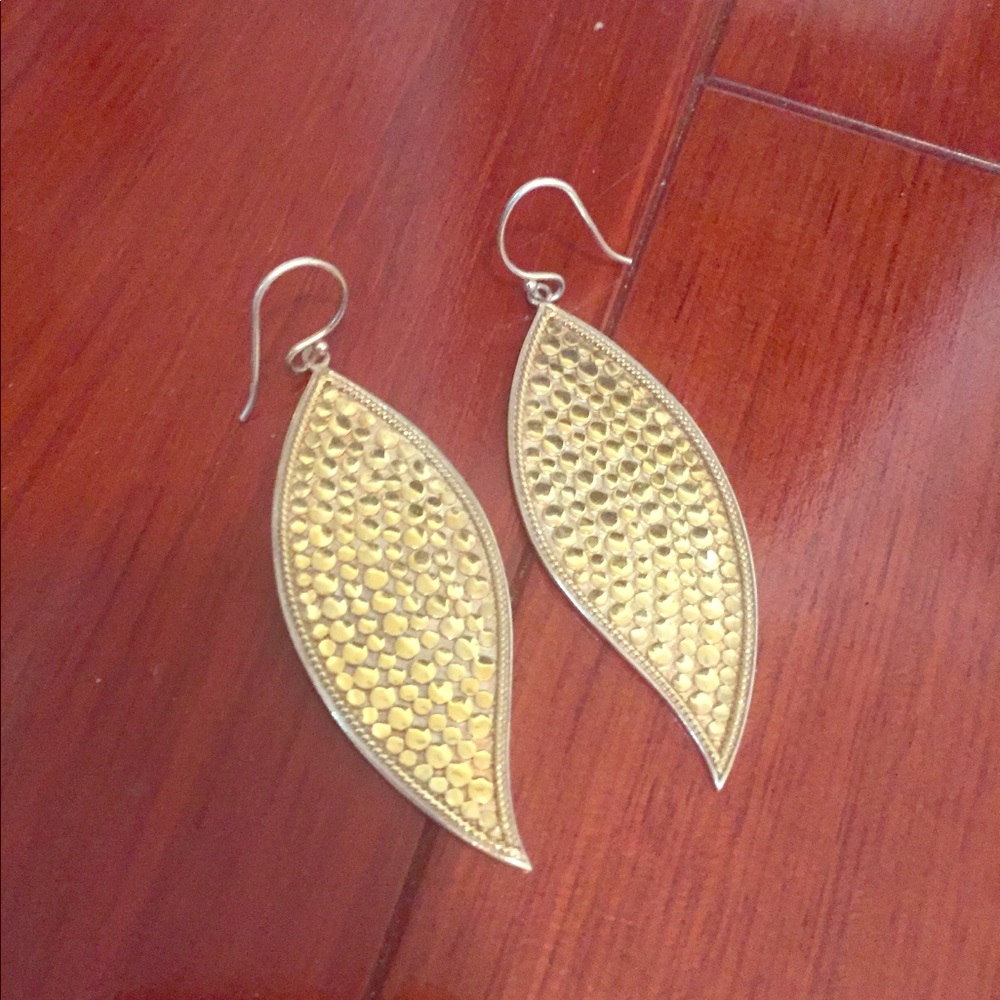 Anna Beck Gold Leaf Earrings